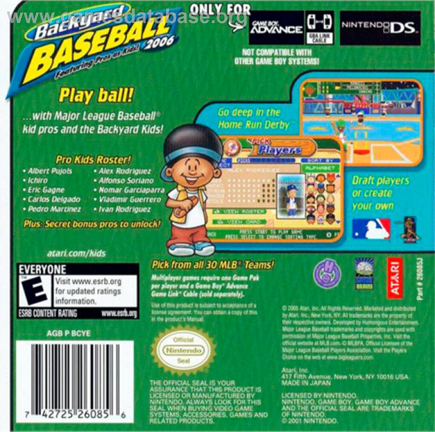 Backyard Basketball 2007 - Nintendo Game Boy Advance - Artwork - Box Back
