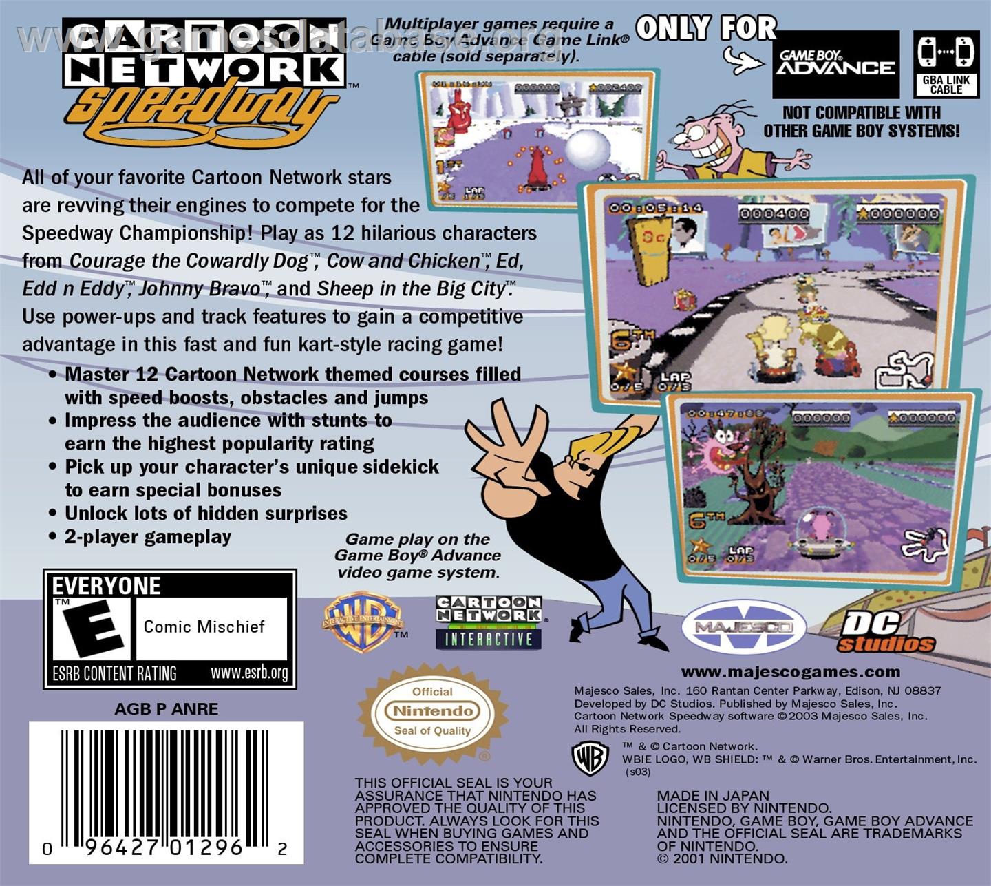 Cartoon Network Speedway - Nintendo Game Boy Advance - Artwork - Box Back