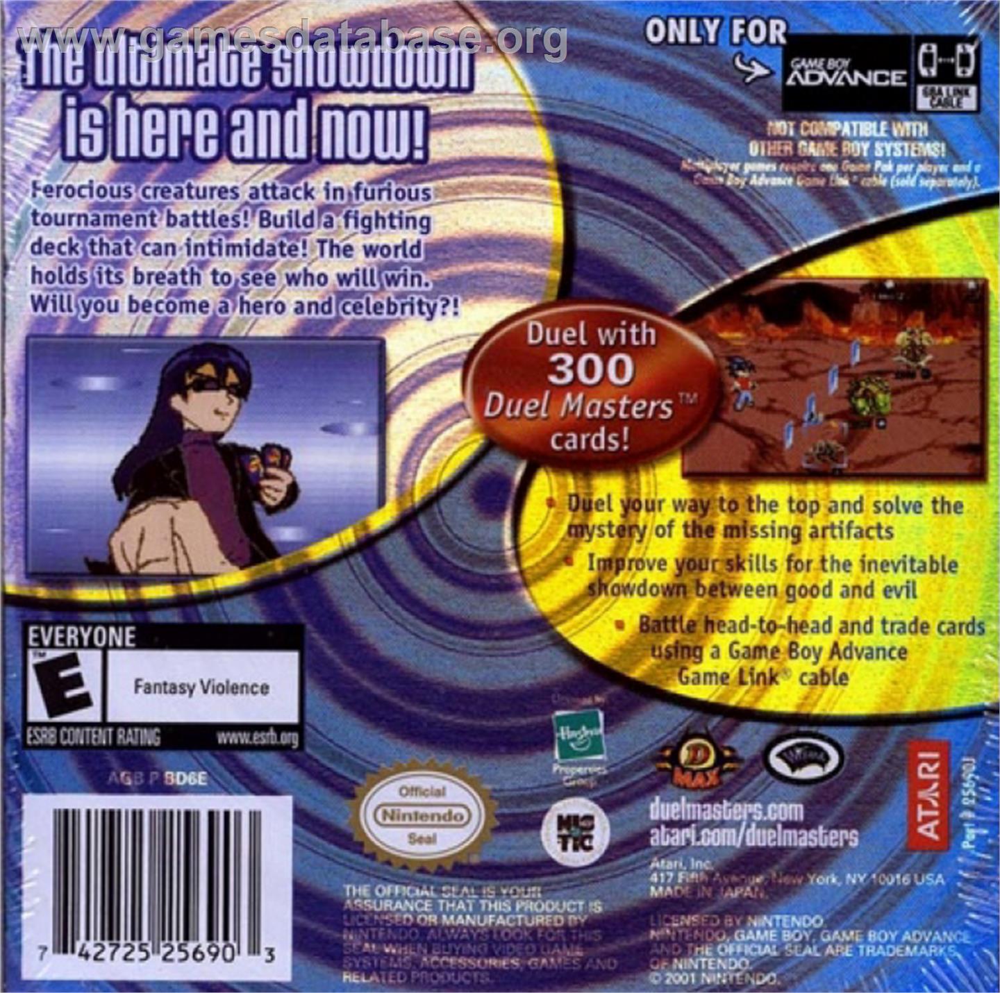Duel Masters Kaijudo Showdown - Nintendo Game Boy Advance - Artwork - Box Back