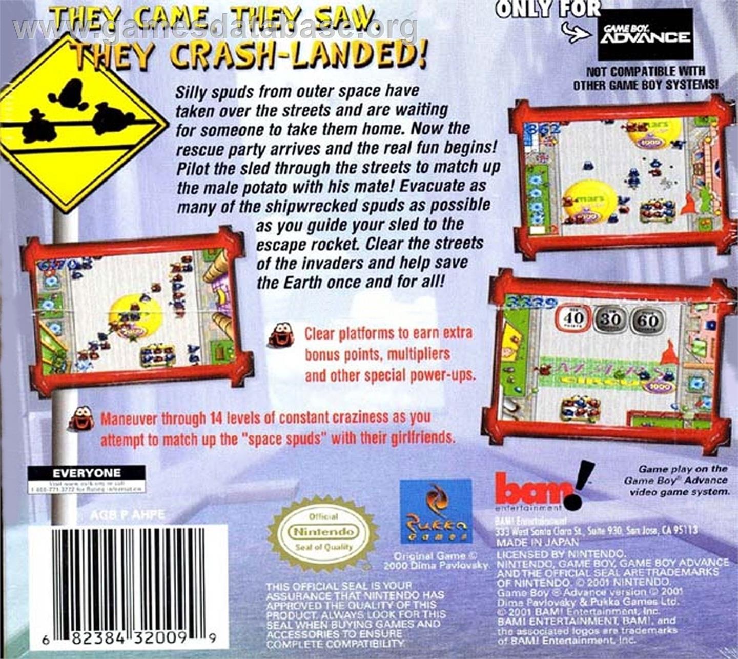 Hot Potato! - Nintendo Game Boy Advance - Artwork - Box Back
