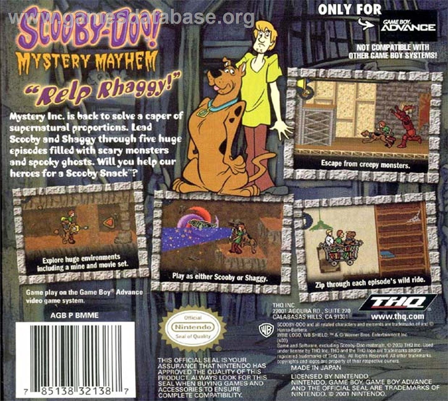 Scooby-doo! - Mystery Mayhem - Nintendo Game Boy Advance - Artwork - Box Back