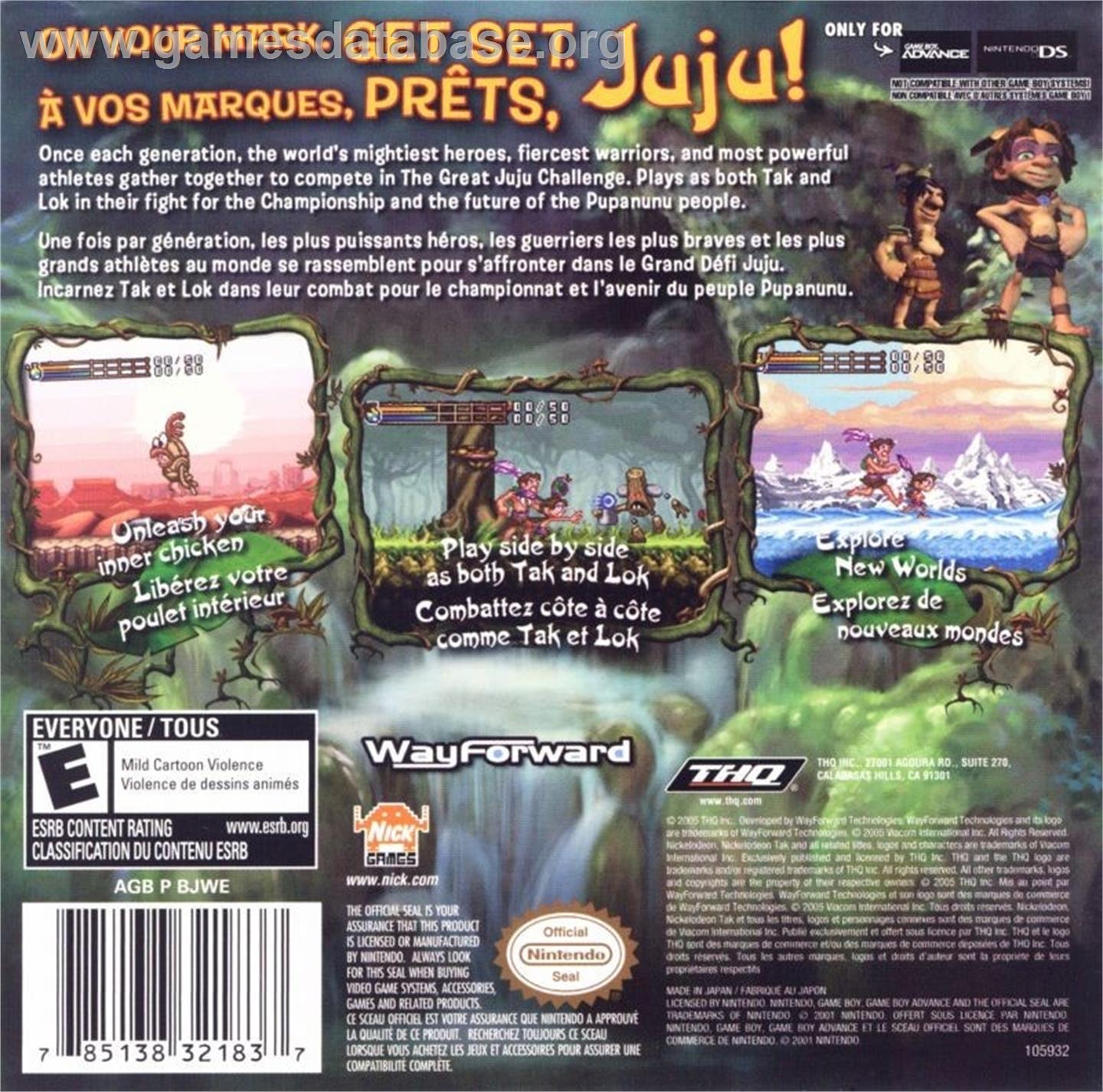 Tak - The Great Juju Challenge - Nintendo Game Boy Advance - Artwork - Box Back