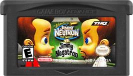 Cartridge artwork for Adventures Of Jimmy Neutron - Boy Genius Vs. Jimmy Negatron, The on the Nintendo Game Boy Advance.