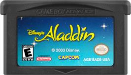 Cartridge artwork for Aladdin on the Nintendo Game Boy Advance.