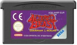 Cartridge artwork for Altered Beast: Guardian of the Realms on the Nintendo Game Boy Advance.