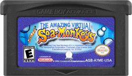 Cartridge artwork for Amazing Virtual Sea-monkeys, The on the Nintendo Game Boy Advance.