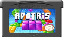 Cartridge artwork for Apotris on the Nintendo Game Boy Advance.