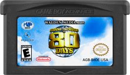 Cartridge artwork for Around the World in 80 Days on the Nintendo Game Boy Advance.