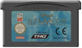 Cartridge artwork for Atlantis: The Lost Empire on the Nintendo Game Boy Advance.