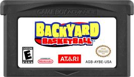 Cartridge artwork for Backyard Basketball on the Nintendo Game Boy Advance.