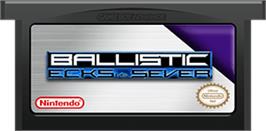 Cartridge artwork for Ballistic: Ecks vs. Sever on the Nintendo Game Boy Advance.