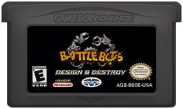 Cartridge artwork for BattleBots: Design & Destroy on the Nintendo Game Boy Advance.
