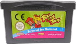 Cartridge artwork for Bibi Und Tina - Ferien Auf Dem Martinshof on the Nintendo Game Boy Advance.