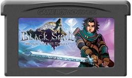 Cartridge artwork for Black Sigil - Blade of the Exiled on the Nintendo Game Boy Advance.