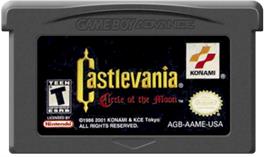 Cartridge artwork for Castlevania: Aria of Sorrow on the Nintendo Game Boy Advance.