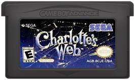Cartridge artwork for Charlotte's Web on the Nintendo Game Boy Advance.