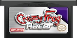 Cartridge artwork for Crazy Frog Racer on the Nintendo Game Boy Advance.