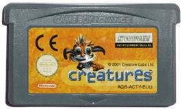 Cartridge artwork for Creatures on the Nintendo Game Boy Advance.