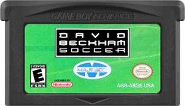 Cartridge artwork for David Beckham Soccer on the Nintendo Game Boy Advance.