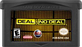 Cartridge artwork for Deal Or No Deal on the Nintendo Game Boy Advance.