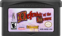 Cartridge artwork for Defender Of The Crown on the Nintendo Game Boy Advance.