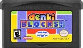 Cartridge artwork for Denki Blocks! on the Nintendo Game Boy Advance.
