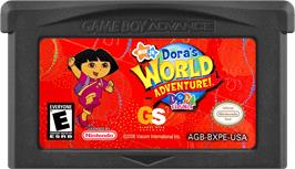 Cartridge artwork for Dora The Explorer - Dora's World Adventure! on the Nintendo Game Boy Advance.