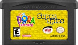 Cartridge artwork for Dora The Explorer - Super Spies on the Nintendo Game Boy Advance.