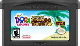 Cartridge artwork for Dora The Explorer - The Search For The Pirate Pig's Treasure on the Nintendo Game Boy Advance.