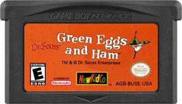 Cartridge artwork for Dr. Seuss - Green Eggs and Ham on the Nintendo Game Boy Advance.