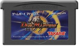 Cartridge artwork for Duel Masters on the Nintendo Game Boy Advance.