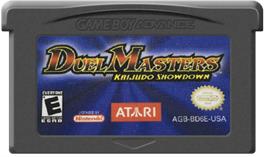 Cartridge artwork for Duel Masters Kaijudo Showdown on the Nintendo Game Boy Advance.
