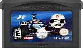Cartridge artwork for F1 2002 on the Nintendo Game Boy Advance.