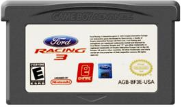 Cartridge artwork for Ford Racing 3 on the Nintendo Game Boy Advance.