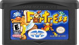Cartridge artwork for Fortress on the Nintendo Game Boy Advance.