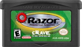 Cartridge artwork for Freestyle Scooter on the Nintendo Game Boy Advance.