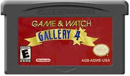 Cartridge artwork for Game & Watch Gallery 4 on the Nintendo Game Boy Advance.