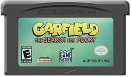 Cartridge artwork for Garfield: The Search for Pooky on the Nintendo Game Boy Advance.