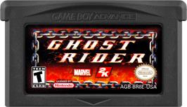 Cartridge artwork for Ghost Rider on the Nintendo Game Boy Advance.