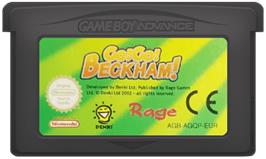 Cartridge artwork for Go! Go! Beckham! - Adventure On Soccer Island on the Nintendo Game Boy Advance.