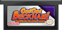 Cartridge artwork for Go! Go! Beckham! Adventure of Soccer Island on the Nintendo Game Boy Advance.