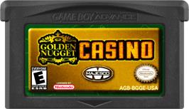Cartridge artwork for Golden Nugget Casino on the Nintendo Game Boy Advance.