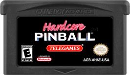 Cartridge artwork for Hardcore Pinball on the Nintendo Game Boy Advance.