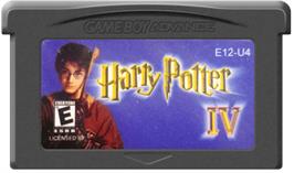 Cartridge artwork for Harry Potter 4 on the Nintendo Game Boy Advance.