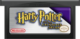 Cartridge artwork for Harry Potter and the Chamber of Secrets on the Nintendo Game Boy Advance.