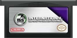 Cartridge artwork for International Superstar Soccer Advance on the Nintendo Game Boy Advance.