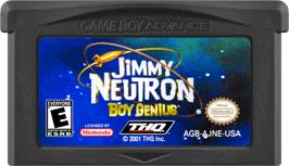 Cartridge artwork for Jimmy Neutron - Boy Genius on the Nintendo Game Boy Advance.