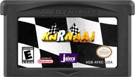 Cartridge artwork for Karnaaj Rally on the Nintendo Game Boy Advance.