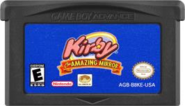 Cartridge artwork for Kirby And The Amazing Mirror on the Nintendo Game Boy Advance.