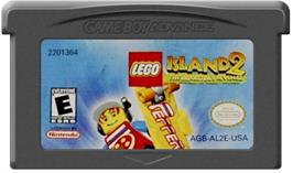Cartridge artwork for LEGO Island 2: The Brickster's Revenge on the Nintendo Game Boy Advance.